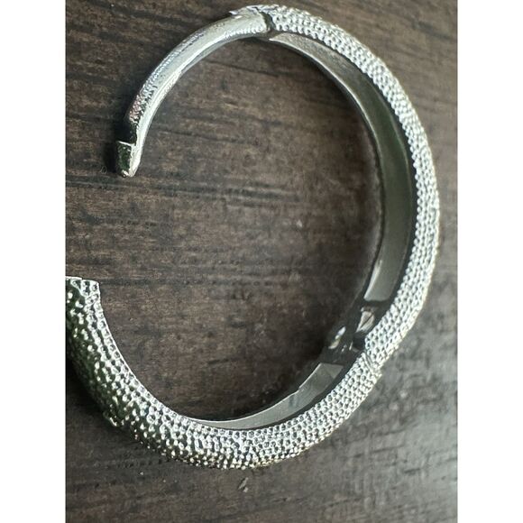 925 Sterling Silver Lot Of 4 Frosted Simple Hoop Earrings - Picture 4 of 5